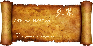 Jósa Nóra névjegykártya