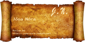 Jósa Nóra névjegykártya