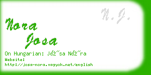 nora josa business card